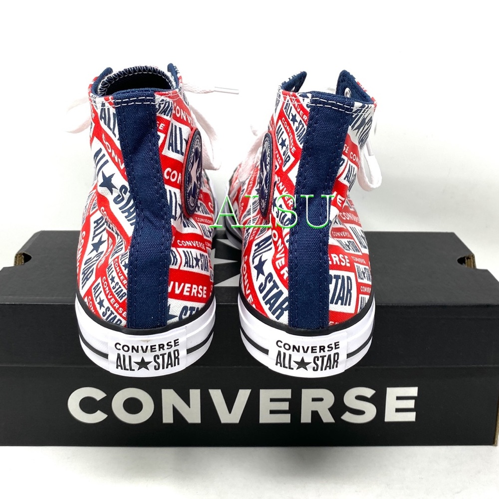 Converse Chuck Taylor All Stars Logo Red High Canvas Sneaker Womens Size 166984F - Picture 5 of 8